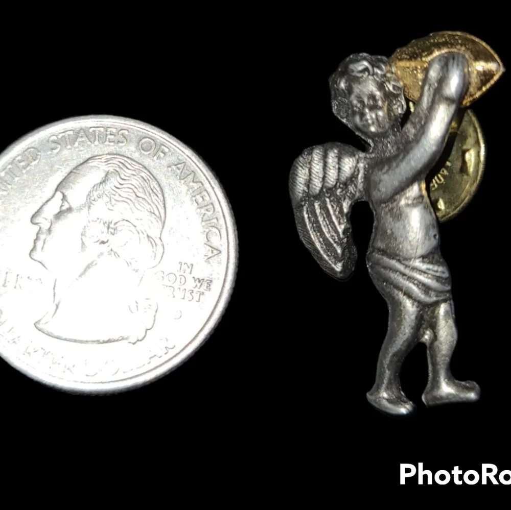 Vintage angel football pin Broach